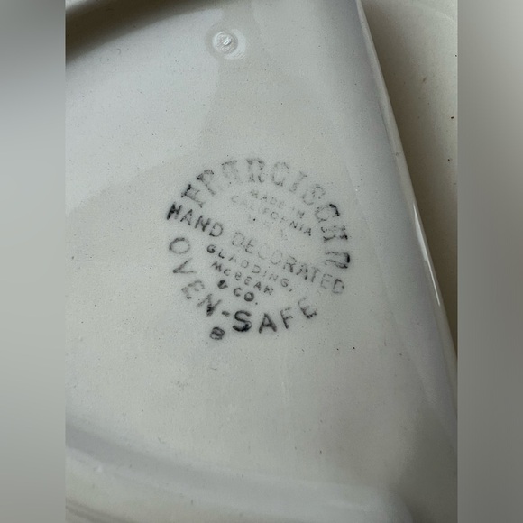 Vintage early Franciscan Desert Rose Divided  oblong serving dish bowl veggie - Picture 3 of 5